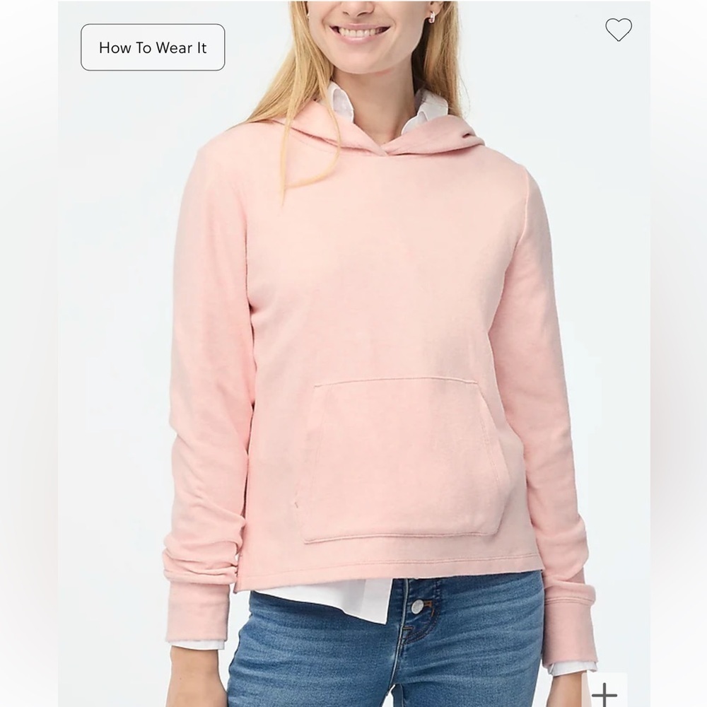 J. Crew cotton pink hoodie. Size XL . Very good condition. Style AH298